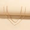 Sweater Necklace  European and American Autumn and Winter Jewelry Women's Gold-plated Thick Line Celebrity Street Shooting Fashion Stacked Necklace