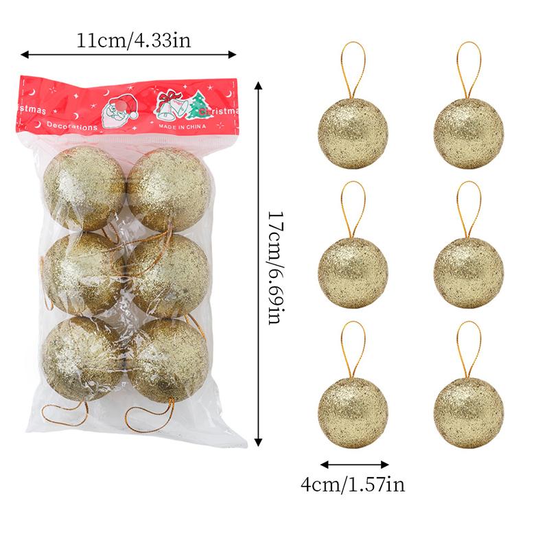 4CM Christmas Satin Ball Christmas Silk Ball Ornament Christmas Tree Hanging Decorations for Home Party Decor New Year Gifts