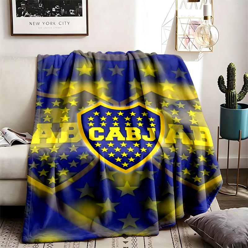 Club Atletico Boca Juniors Theme Personalized Outdoor Flannel Blankets Soft And Suitable For All Seasons Perfect For Sofas Beds And Camping