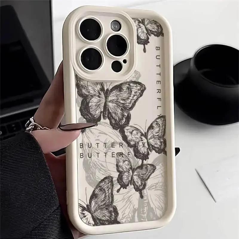 Retro Trendy Butterfly Case For Realem C67 C63 C65 C55 C53 C51 C21Y C25Y C35 C30 C33 8i 11 8 12 Pro Plus 5G GT Master Cover
