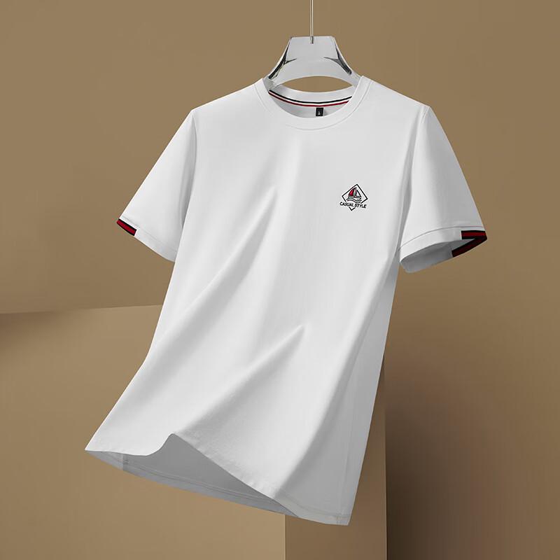 Мужская хлопковая повседневная футболка с коротким рукавом большого размера Debinze 2XL