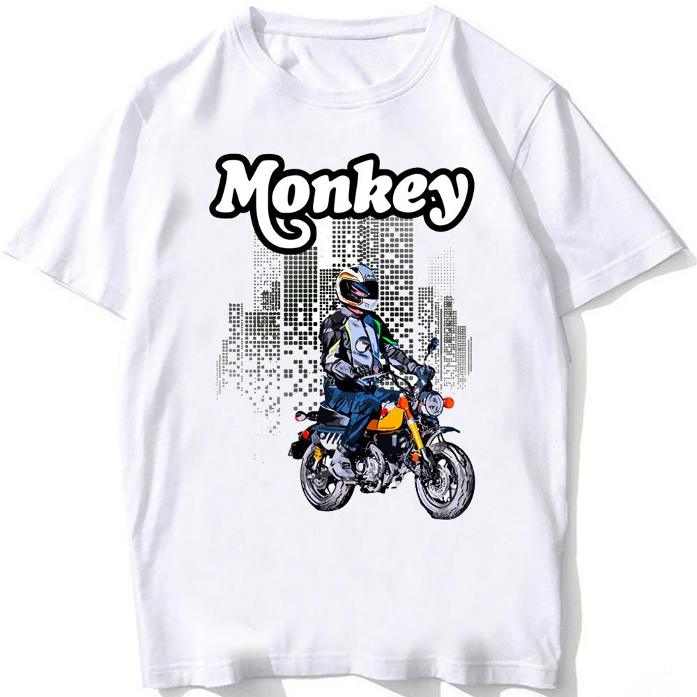 Monkey 125 Mini Hond Adventure Motorcycle Rider Tshirt Summer Unisex Short Sleeve White Casual Top Funny Cool Boy Moto Riding Tees