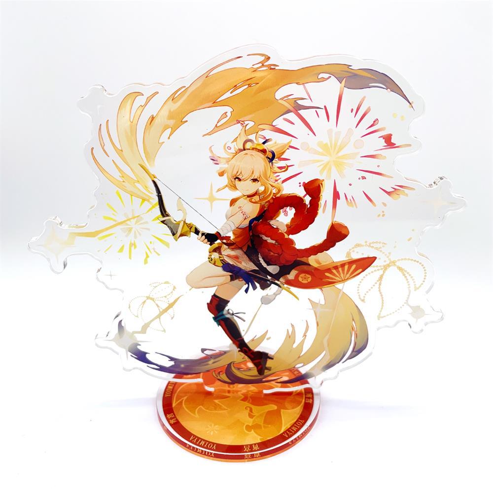Anime Figure Genshin Impact Furina Arlecchino Xiao Yae Miko Yelan Acrylic Stand Model Board Desk Decor Standing Sign Fans Present