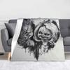 Horrorfilm Scream Fleecedecke Child of Play Chucky Gothic Decken für Sofa Reise Super Warm Plüsch Dünne Steppdecke
