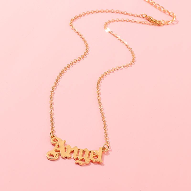 European Cross Angel Necklace: Simple Style & Popular Collarbone Chain