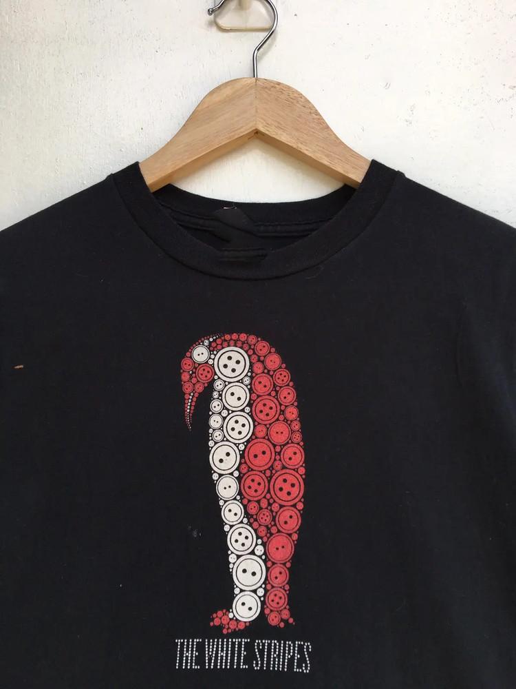 Vintage The White Stripes Punk Rock Band Concert Tour Shirt BL566 Unisex T-Shirt XL