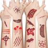 New Halloween Tattoo Stickers High-end Sense of Men and Women Realistic Horror Fake Scar Scar Temporary Tattoo Stickers
