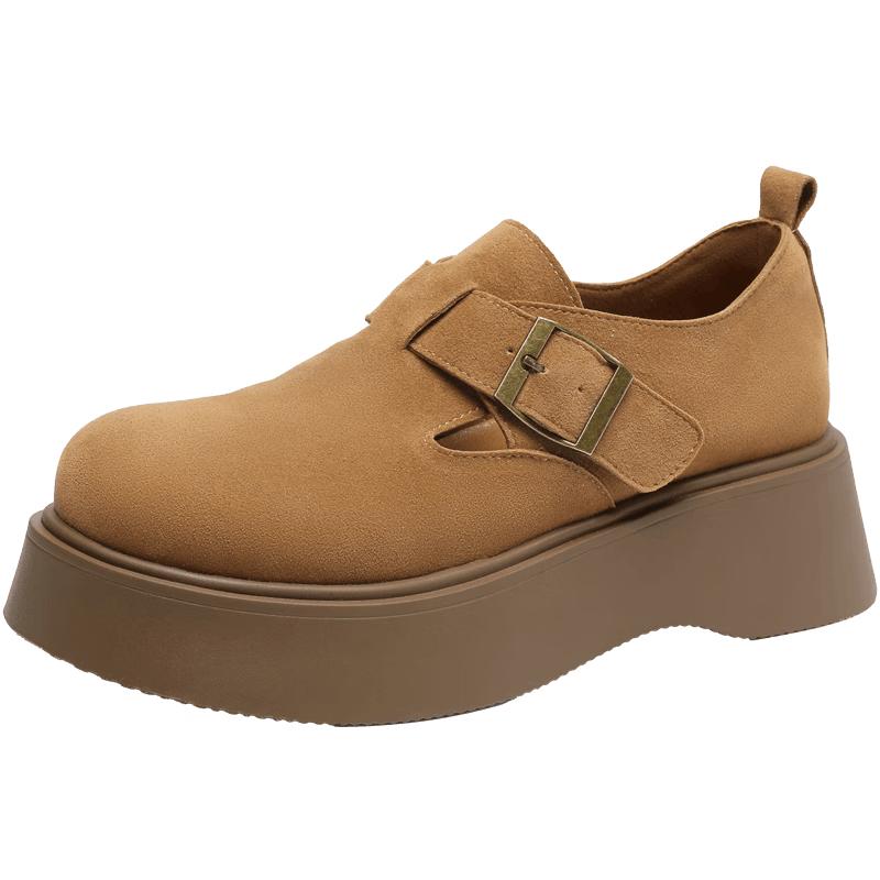 ZHR Women s Retro Platform Slip-On Casual Shoes AB67F 35