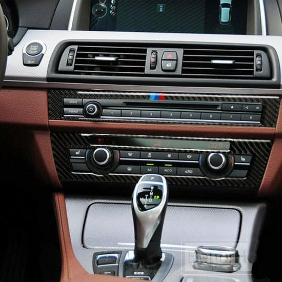 Carbon Fiber Center Console Panel Sticker for 2011-2017 BMW 5 Series F10 520i 525li