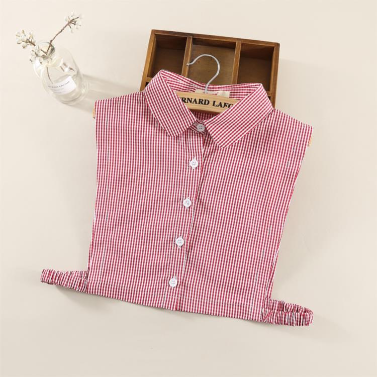 

Винтажный принт Ложный воротник Женские съемные воротники Ложный воротник Галстук для рубашки Клетка Женский Деним Съемный манишка Блузка Рубашка Женская