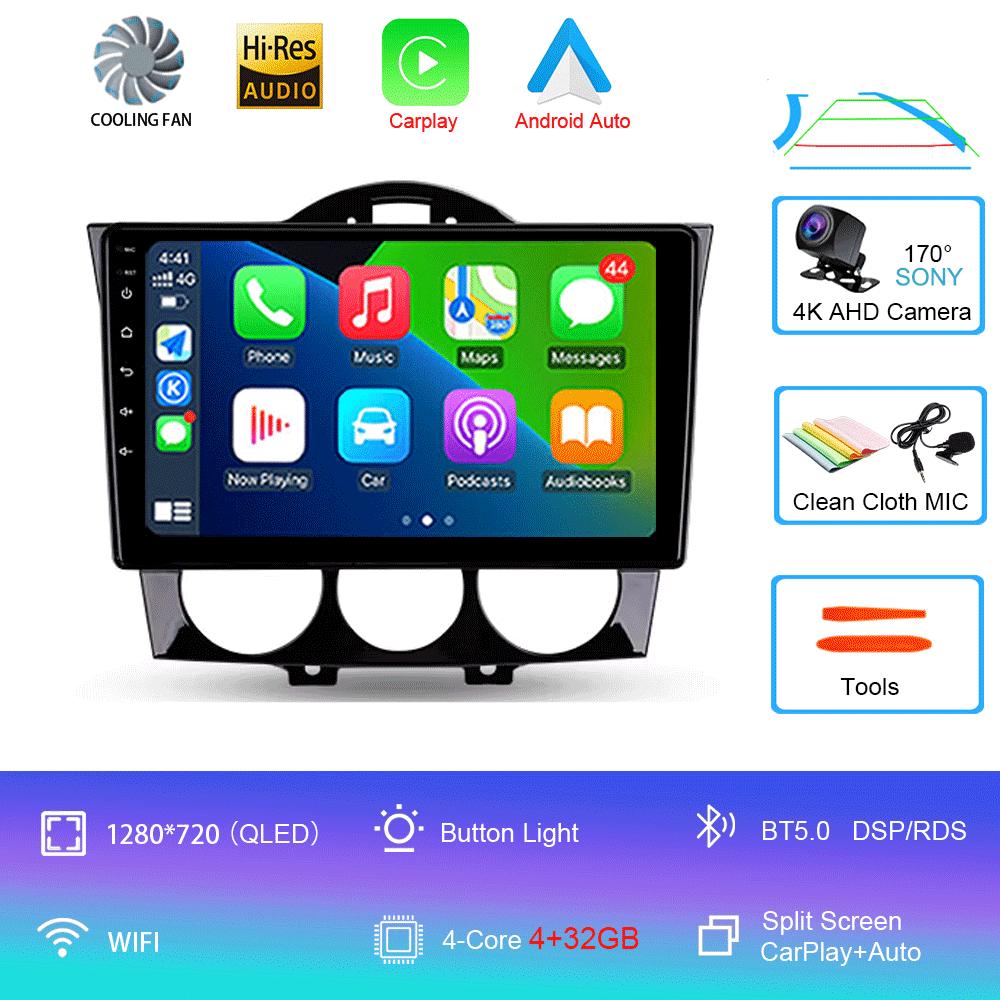 

Автомобильное радио Android 14 Carplay Auto для Mazda RX-8 RX 8 RX8 SE 2003-2011 Мультимедиа Навигация GPS Видео Плеер DSP Стерео WIFI+4G