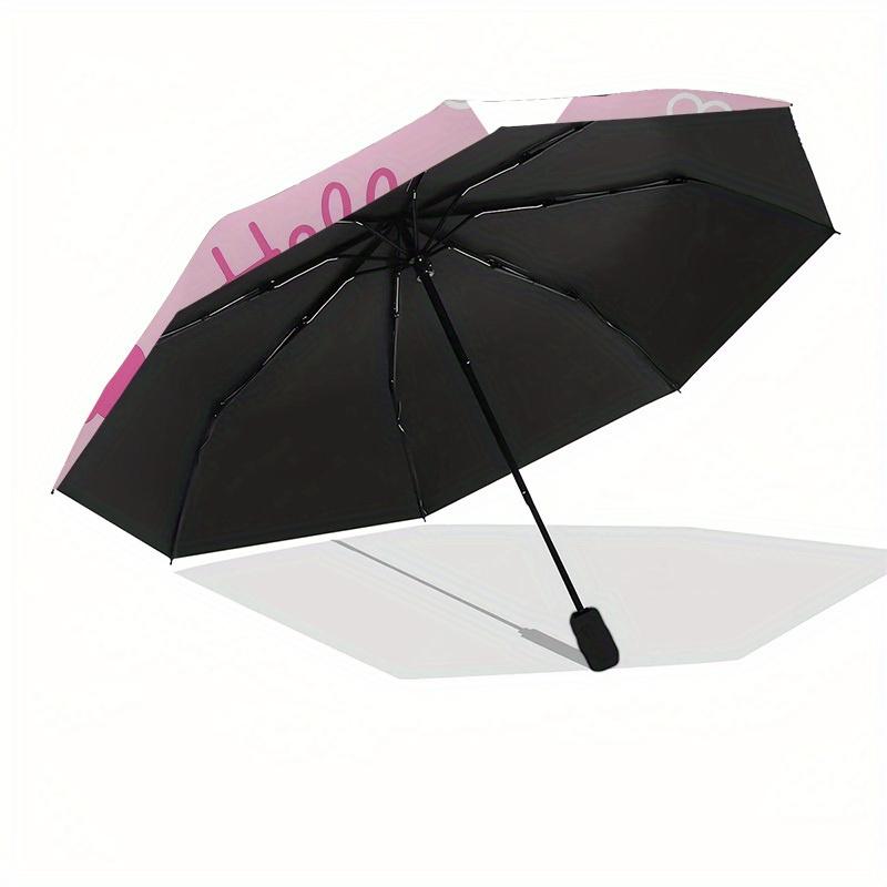 1pc Hello Kitty Floral Pink Circle Umbrella with Plastic Handle,Suitable for All Seasons Home Travel Outdoor UmbrellaSanlio113