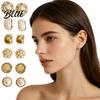 Party Earrings 6 Pairs Stud High Gloss Imitation Pearls Faux