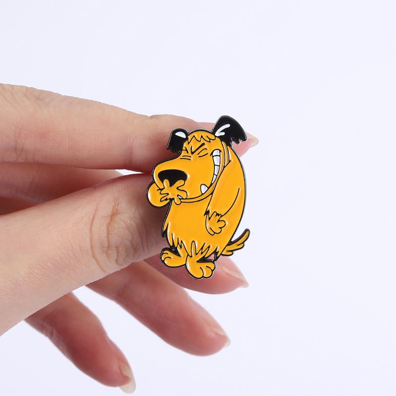 Funny Dog Enamel Pins Vintage Retro TV Series Character Brooches Lapel Badges Cartoon Animals Jewelry Gift for Friends