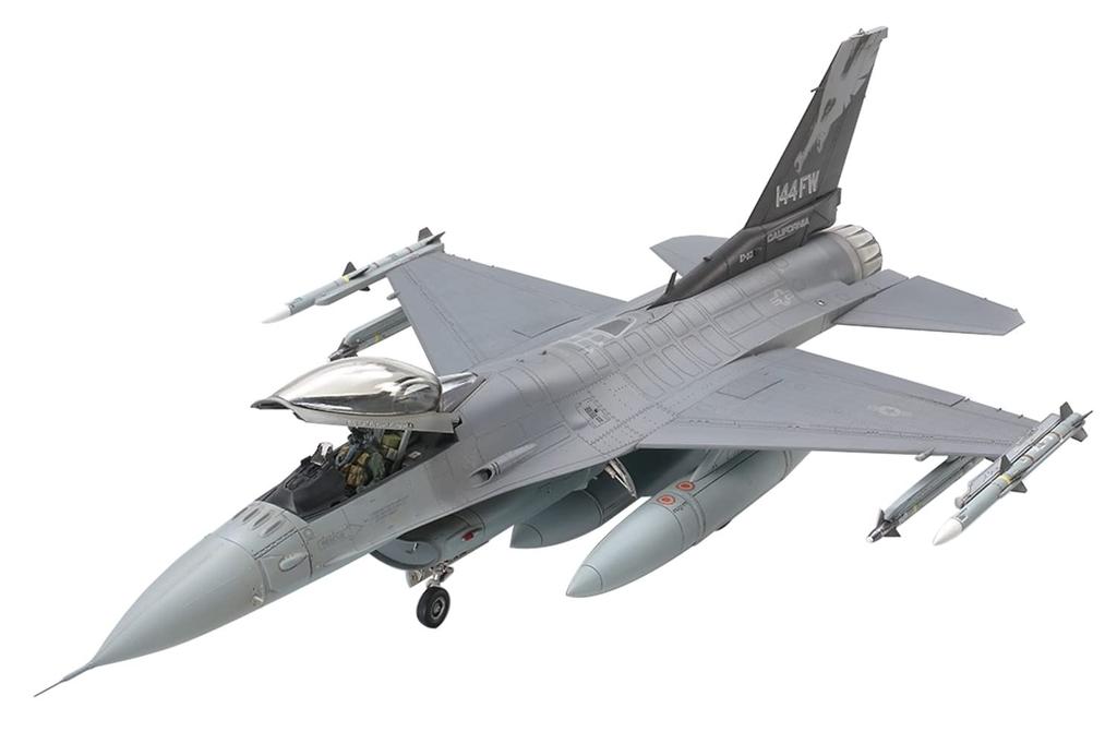 Tamiya 1/48 Masterpiece Aircraft Series No. 101 U.S. Air Force Lockheed Martin F-16C Block 25/32 Fighting Falcon U.S. Air National Guard Plastic Model