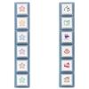 Kodomonokao Pochitto Pick Pre-Inked Stamp 2-Piece Set, Colorful Star & Hobby, Compact Button-Style Ink Stamps for Planners, Journals, and Crafting