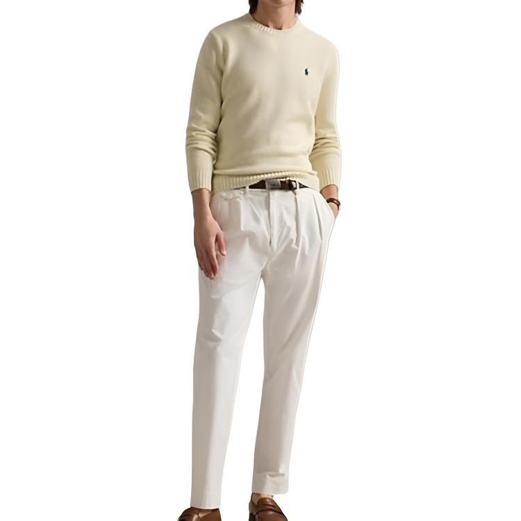 Polo Ralph Lauren Solid Logo Crew Neck Knit Sweater Men sweater MNPOSWE16822194-101