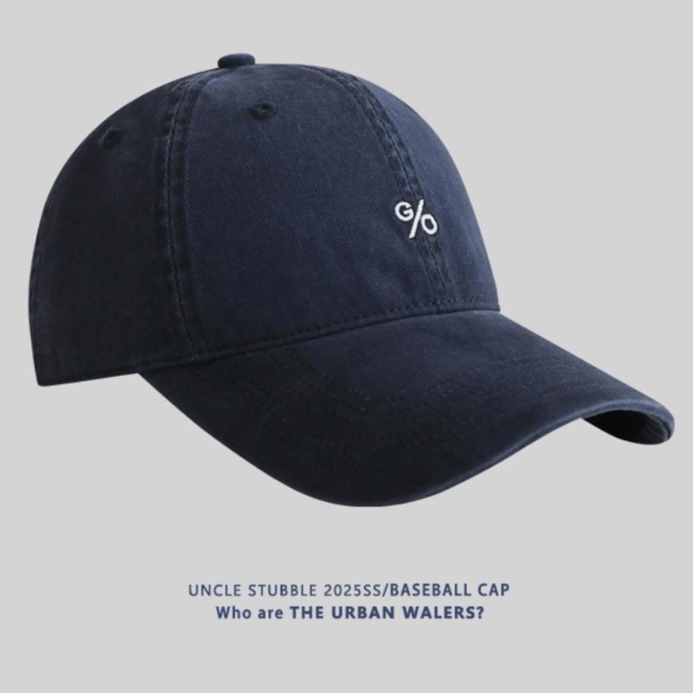 

New Adjustable Sun Hats Cotton Solid Color Sunscreen Hat Breathable Embroidered Design Peaked Cap for Men Women