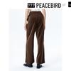 PEACEBIRD Women's Spring Velvet Straight-Leg Casual Pants