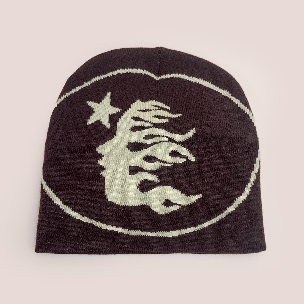 Sternenmuster Jacquard Europäisch und Amerikanisch Personalisierte Strickmütze Herren und Damen Warm Skateboard Straße Hip Hop Mode Pullovermütze
