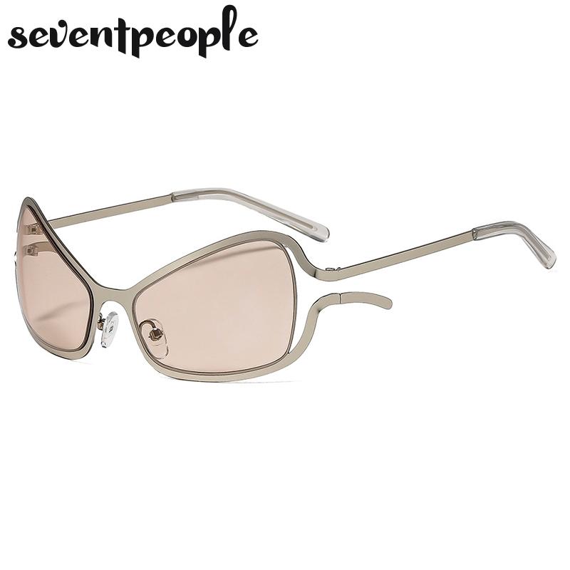 

Y2K Punk Cat Eye Shield Sunglasses Women Luxury Brand Vintage Metal Frame Goggle Sun Glasses For Ladies Trendy Shades UV400