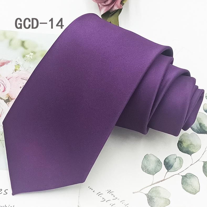 

Галстук из черного полиэстера с высокой плотностью окрашенной пряжи - 8 см, формальный и повседневный