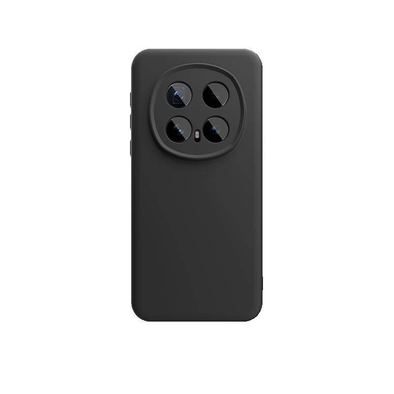 Compatible with Honor Magic8 Phone Case Magic8 Premium Liquid Silicone Soft Case Full Coverage Lens Anti-Fingerprint Unisex Solid Color Simple Black