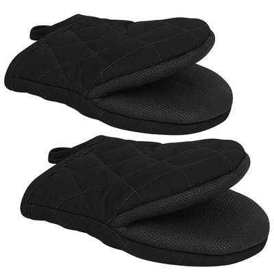 2 paia di Guanti da Forno in Silicone Multistrato per Cucina e Cottura - Antiscivolo, Resistenti al Calore, Sicuri per Alimenti