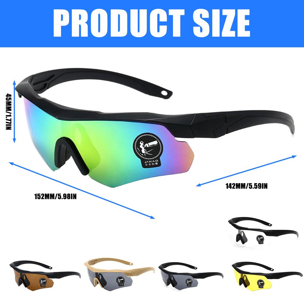 Men's Outdoor Sports Sunglasses Colored Filter Lightweight Sports Sunglasses for Cycling Running Fishing Activities