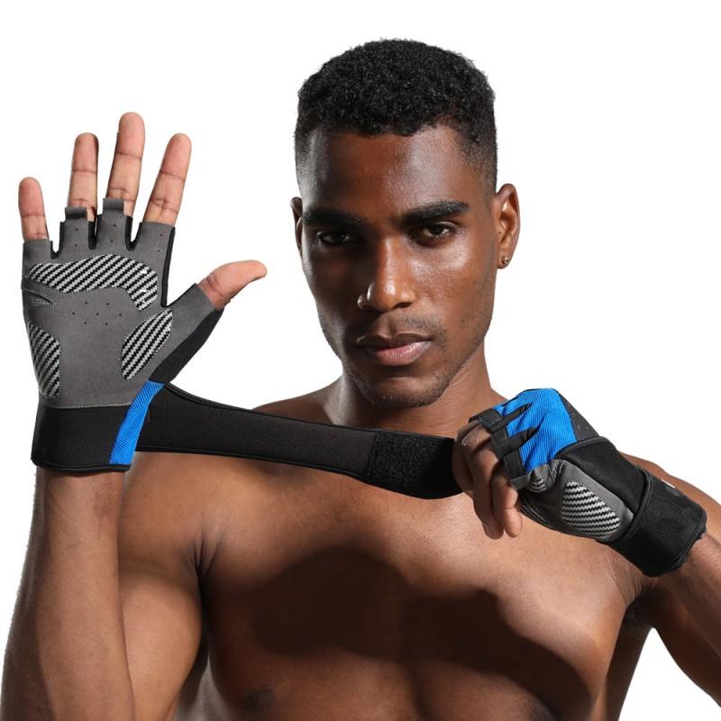Guanti da Palestra per Sollevamento Pesi Palmo Antiscivolo Protezione Trazioni Allenamento Fitness