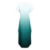 Women Summer Casual Loose  V Neck Short Sleeve Beach Maxi Long Dresses Trendy Outfits