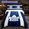 Toronto Maple Leafs Pattern Microfiber 3Pcs Bedding Set Decor Duvet Cover Set For Bedroom Home Use
