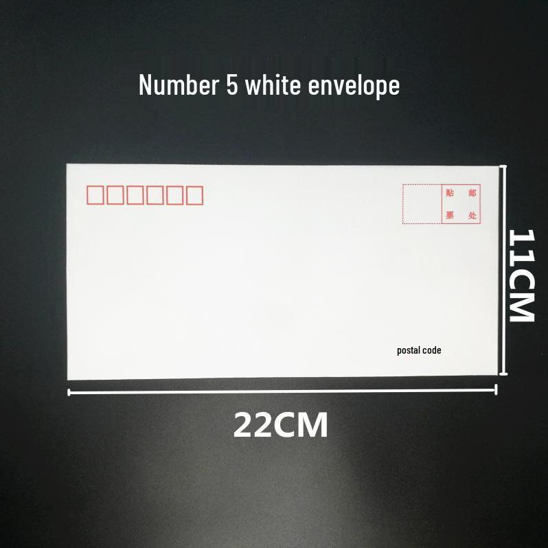 10-Piece Kraft Stationery Set: White Envelopes with 1.2 Yuan Stamps, Ready for Mailing