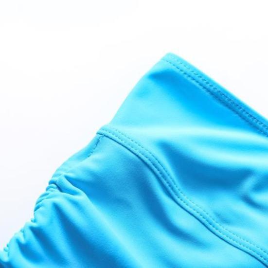 Sommer Strand Damen Unifarbene Bikinihose Seitlich Gefaltetes Bandage Badehose