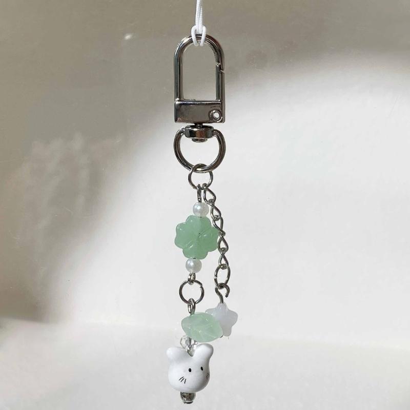 Multipurpose Handmade Beaded Rabbits Charm Lovely Phone Strap Stylish Accessory Portable for Fashionable Decoration