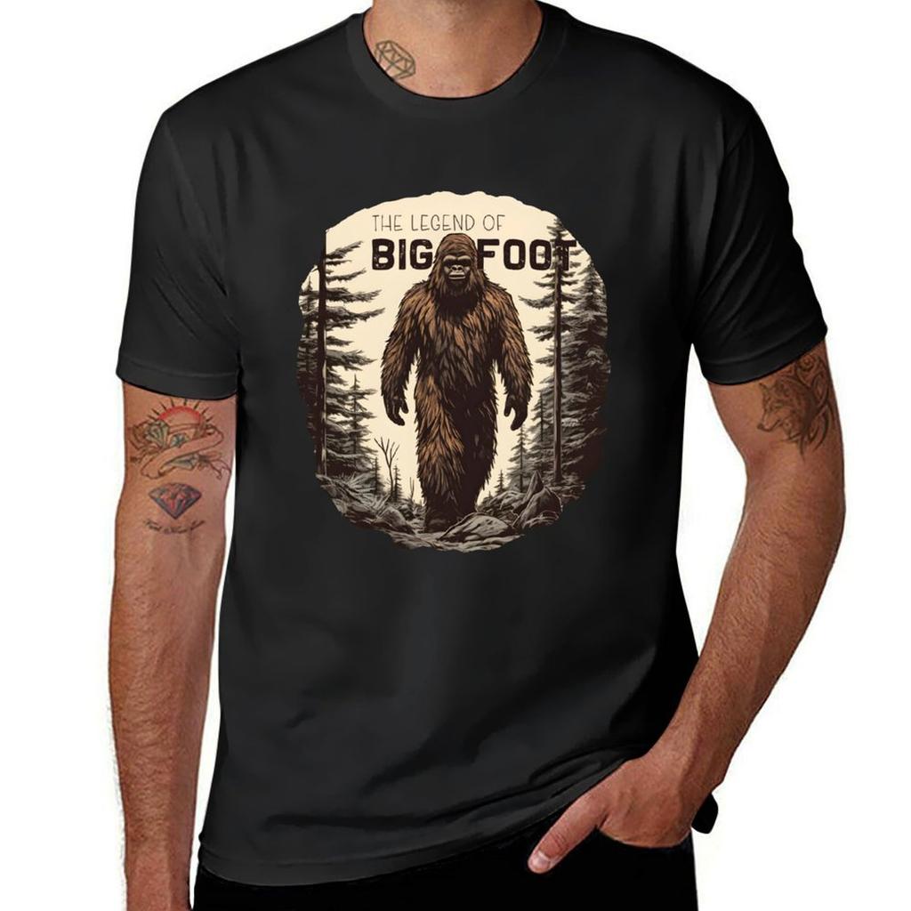 Bigfoot Legendary Creature of Washington State Tshirt Aesthetic Clothing Plain Mens Cotton T Shirts