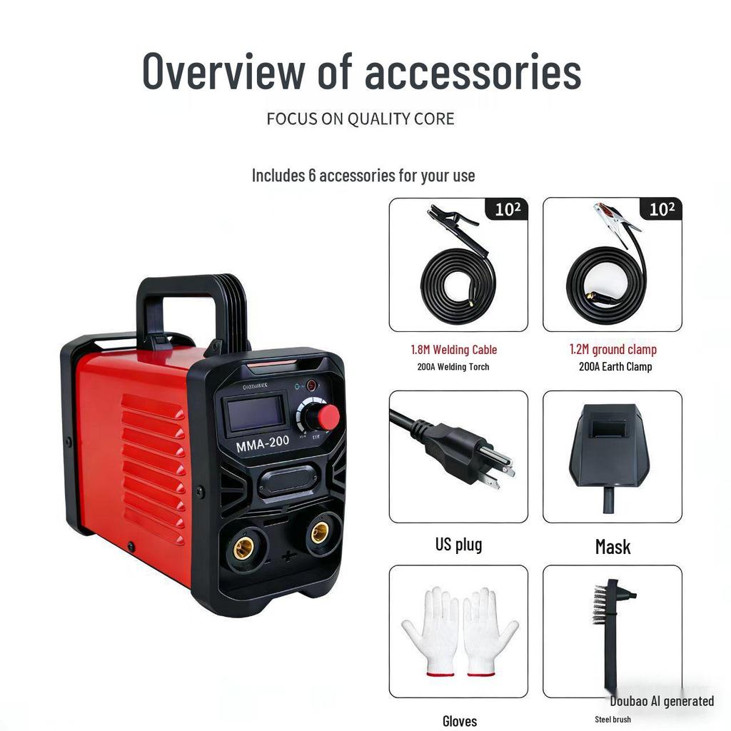 Portable MMA-250 DC Arc Welder, 110V-220V, Foreign Trade Style E-commerce, Compact Home Welding Machine