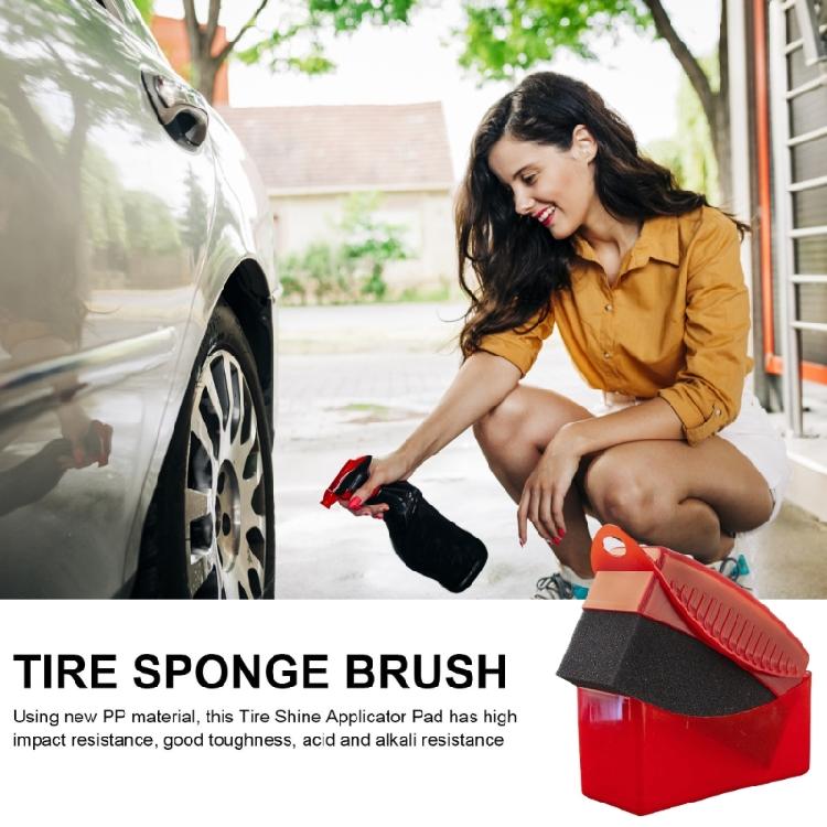 2pcs for Car Tire Dressing Applicator, Wheel Shine Sponge Reusable Tire Dressing Applicator Pad Auto Detailing Supplies