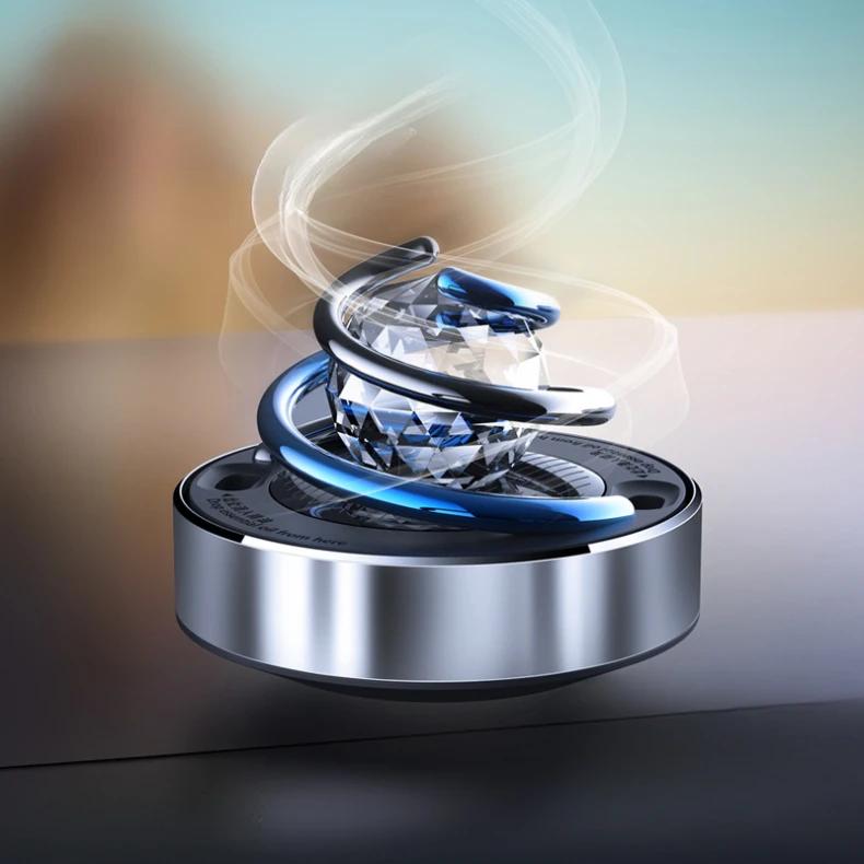 Car Air Freshener Creative Solar Rotation Perfume Diffuser Small Lasting Fragrance Air Purifier Car Interior Accessories