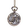 Retro Bronze Dog Quartz Pocket Watch with Necklace Chain Women Mens Cool Pendant Clock Classic Quartz Pocket Watches