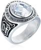Monroe Message College 925 Sterling White Cubic Japanese Size 14 Dr. Ring, Silver, Zirconia, FC-195-SV-WCZ-14,