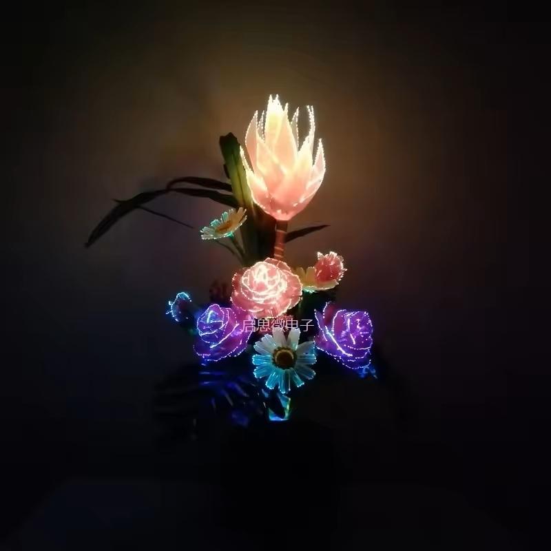 

Artificial Silk French Rose Dragon Fruit Floral Bouquet Fake Flower Arrange Table Daisy Wedding Flowers Decor Party M