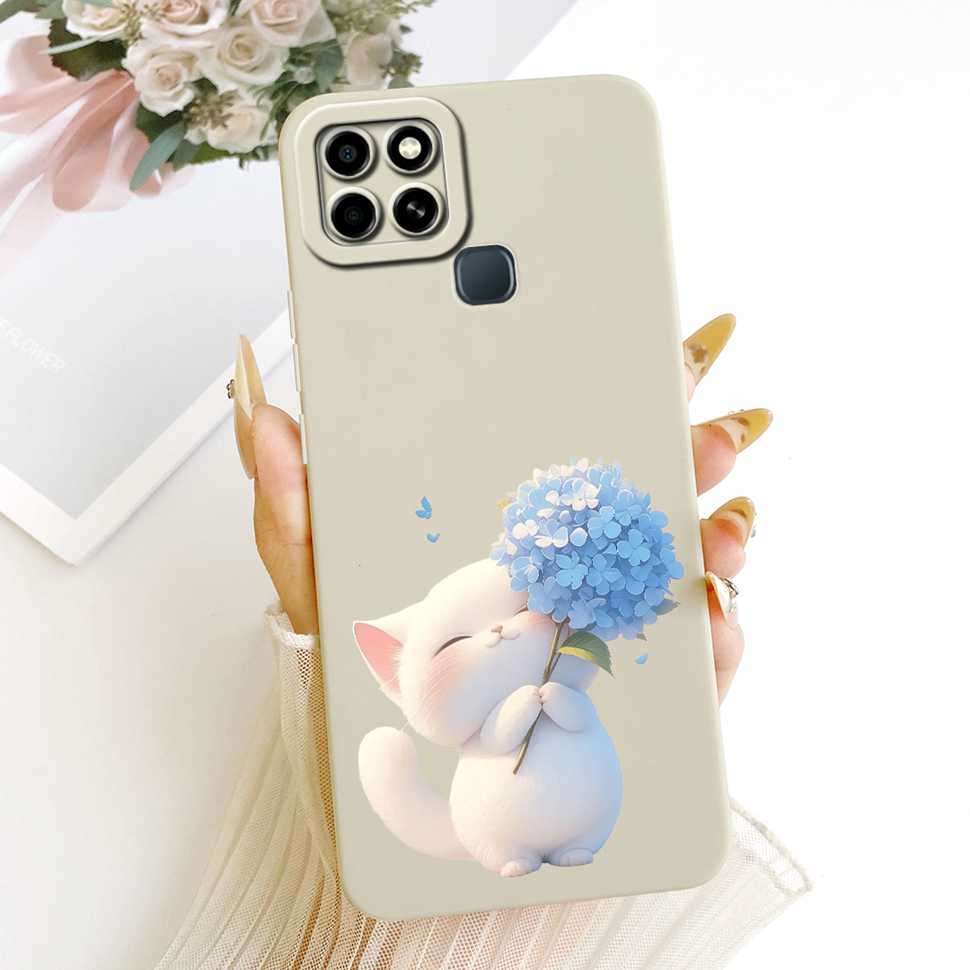 For Infinix Smart 6 2021 Case X6511 Cute Cat Butterfly Cover Silicone Soft Phone Cases For Infinix Smart 6 Smart6 Back Cover