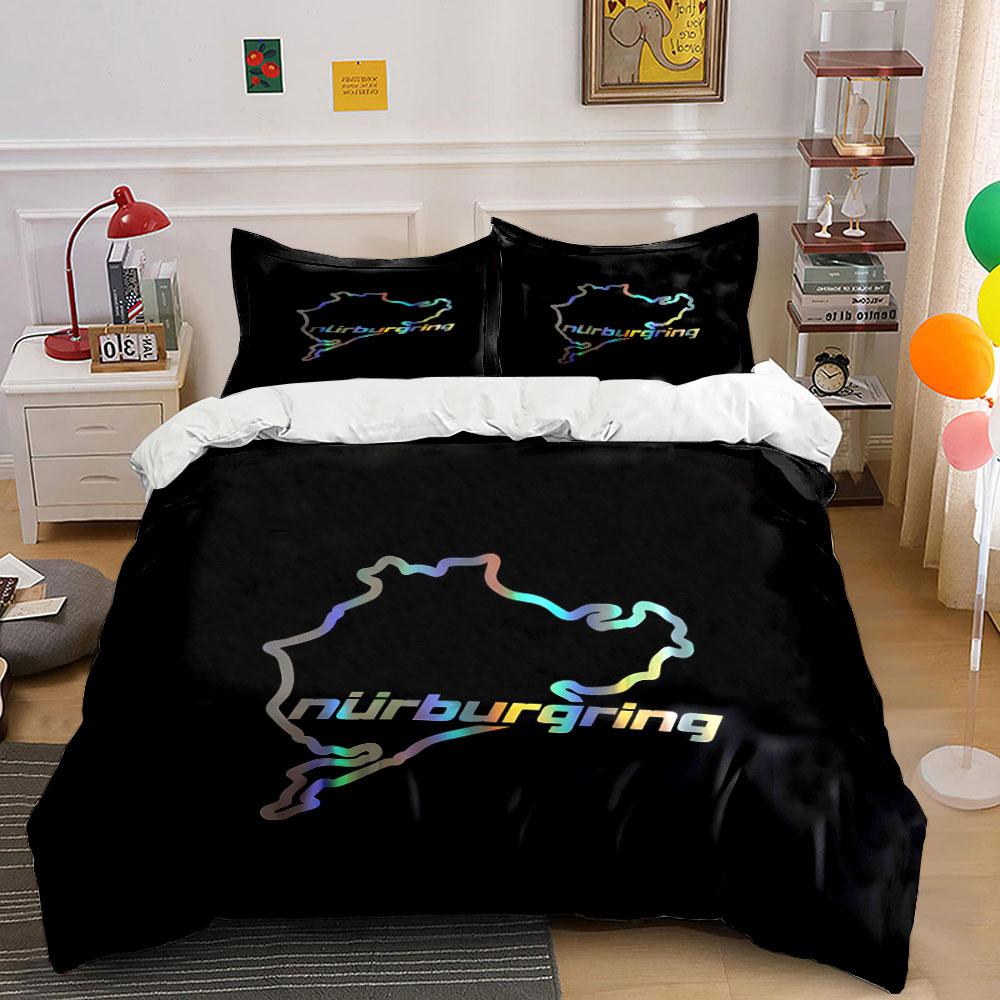 Circuit map with Nürburgring . Bedding sets Duvet cover sets Duvet covers Pillowcases(1*Duvet Cover 2*Pillowcases without duvet insert) 135x200cm