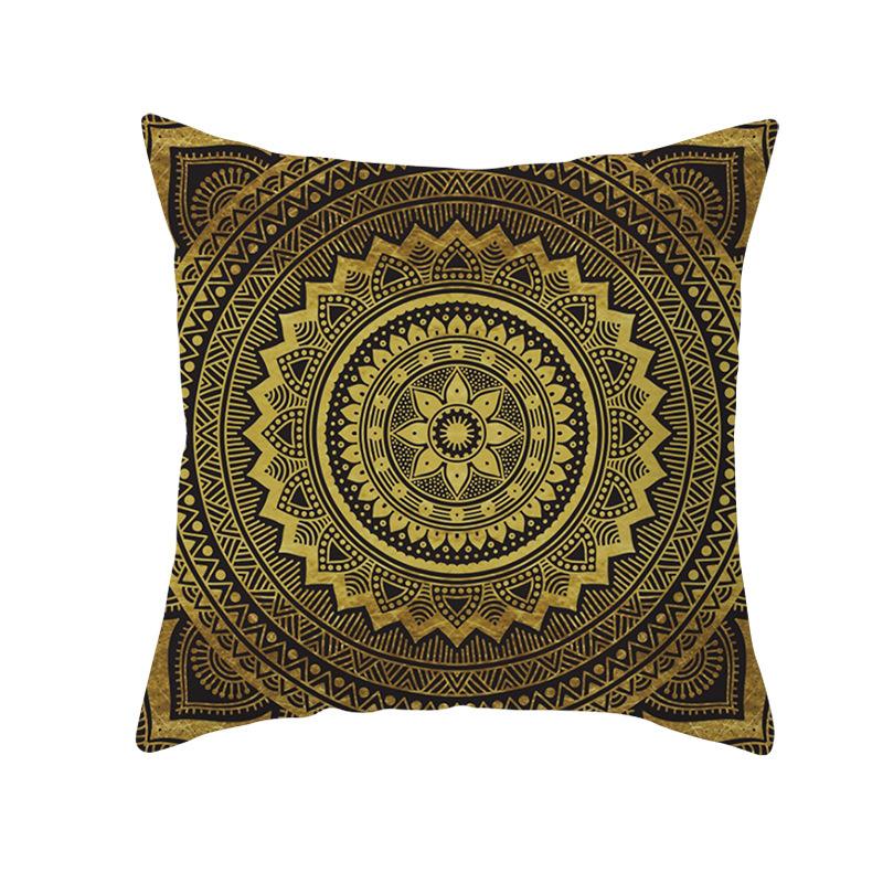 Moroccan Polyester Pillowcase 45x45cm Bohemian Hippie Sofa Cushion Cover Geometric Mancha Lo Print Home Decor Pillowcase