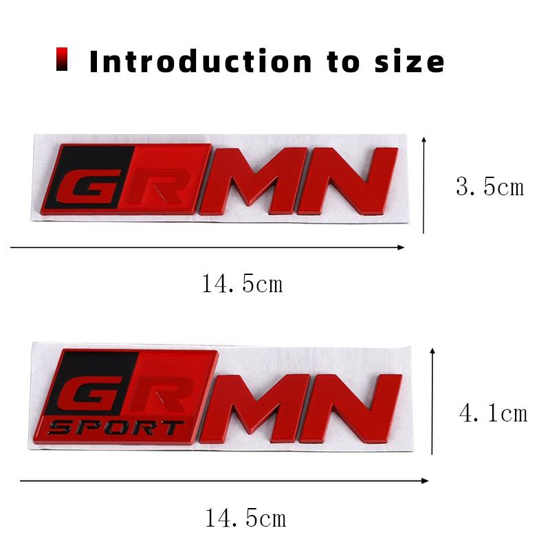 מדבקת תלת מימד למשאית לרכב GRMN Sport מדבקות תג סמל עבור T-oy//ota HV YARiS GRMN RZ RC RS Prius GR Sport L-ex//us Harrier GRMN