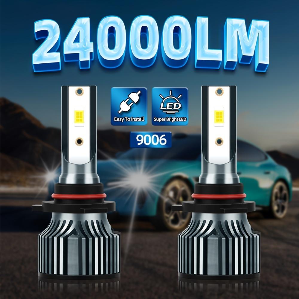 roadsun 2pcs Super Bright 9006 HB4 LED Low Beam Car Headlights 24000LM High Power Bright 3570 CSP Chip 6500K White 600% Brighter