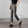 SOFSIL Women's Cotton Linen Blend Cropped Casual Pants
