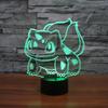 Bulbasaur 3d Touch Night Light 7colors Usb Rechargeable Home Decoration Office