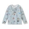 ASK JUNIOR Girls' Striped Long-Sleeve T-Shirt with Fun Print